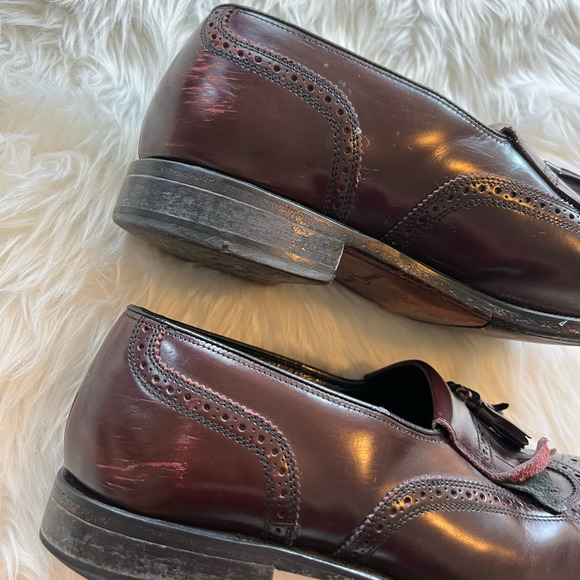 Florsheim Mens Lexington Wingtip Loafer Dress Shoes Brown Leather Tassel 9.5 3E - Picture 7 of 10